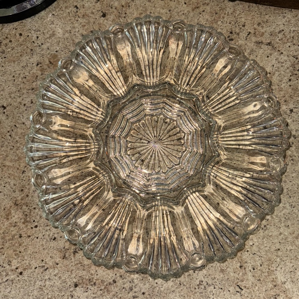 Vintage 1940s deviled egg plate
